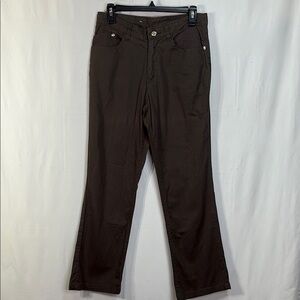 🏕️ Zola Brown Straight-Leg stretch, cotton, lightweight Pants